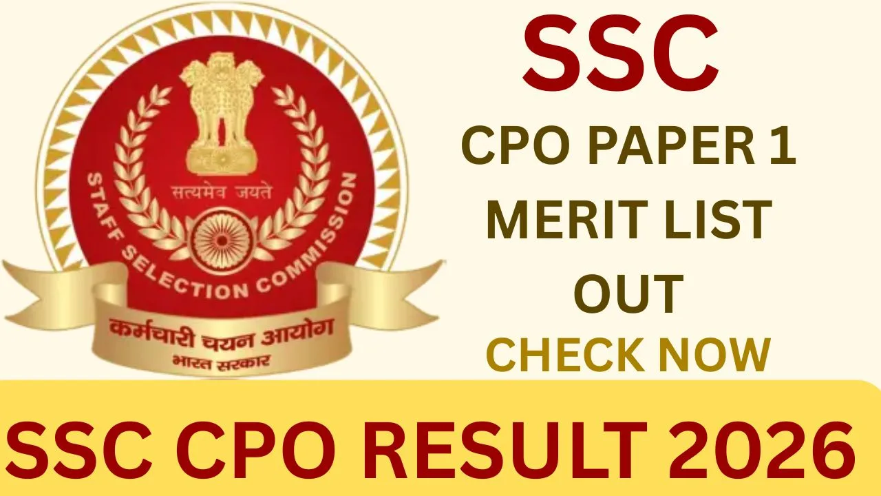 SSC CPO RESULT 2026