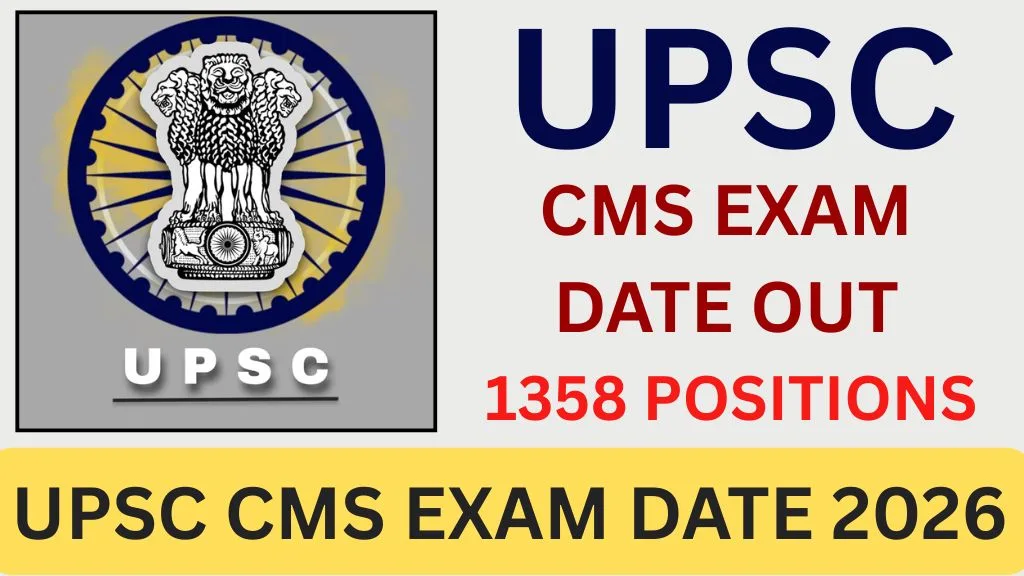 UPSC CMS EXAM DATE 2026